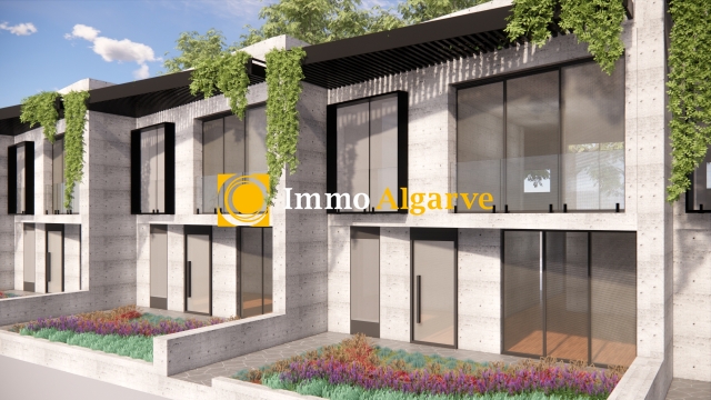 NIEUW: Prive condominium in Santa Barbara de Nexe op een perceel: goedgekeurde bouwoppervlakte 4494 m2, 17 huizen met een gemeenschappelijk zwembad en een gemeenschappelijke werkruimte.